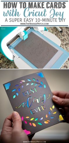 how to make cards with cricut joy - a super easy 10 minute diy