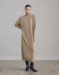 Cashmere knit dress (242M12723A93) for Woman | Brunello Cucinelli Elegant Long Sleeve Cashmere Sweater Dress, Elegant Cashmere Sweater Dress For Winter, Elegant Cashmere Dresses, Elegant Long Knit Midi Dress, Elegant Winter Cashmere Dress, Elegant Knit Maxi Dress, Fitted Long Sleeve Cashmere Dress, Chic Long Winter Dress, Winter Cashmere Midi Dress