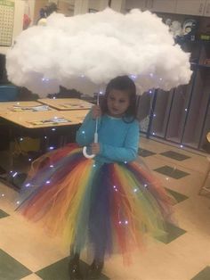 Rainbow Halloween Costume, Cloud Costume, Baby Fancy Dress, Birthday Decorations Kids, Halloween Traditions, Toddler Halloween, Fancy Dress For Kids, Easy Halloween Costumes