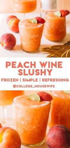 peach wine slushy is the perfect summer drink