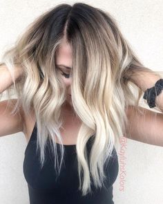 Toasted Coconut Blonde Ombre Short Hair, Blonde Lowlights, Brown To Blonde Ombre, Blond Ombre, Asymmetrical Haircut, Chignon Bun, Short Ombre Hair, Blond Balayage, Ombre Hair Blonde