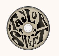 a white and black button with the words taylor swift on it