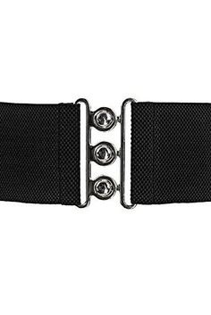 a black belt with two metal buckles on it