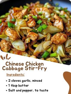 chinese chicken cabbage stir fry recipe with instructions