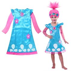 Elsa Fancy Dress, Elsa Halloween Costume, Poppy Costume, Trolls Birthday Party Ideas, Troll Costume, Cartoon Superhero, Princess Poppy, Fancy Dress Halloween Costumes, Female Accessories