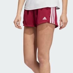 Nwt Women's Adidas Shorts. It Has Drawstring Waist. Adidas Red Shorts For Summer, Red Adidas Shorts For Summer, Adidas Red Bottoms For Spring, Adidas Red Summer Shorts, Red Adidas Bottoms For Spring, Adidas Red Workout Bottoms, Adidas Shorts Women, Adidas Soccer Shorts, Adidas Retro