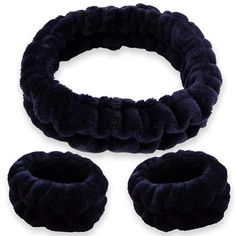 Get ready to upgrade your skincare routine with the fluffy face washing headband and matching wristbands. Crafted from cozy black fleece, it's like a spa day for your face. No more water running down your arms  just pure comfort and relaxation. Perfect for morning or nighttime pampering, this headband reduces pressure points, ensuring maximum comfort. It's elastic, so it fits teens and adult women perfectly. Plus, it's reusable and machine washable  talk about convenience. Not just for skincare, it's a fun makeup accessory that's perfect for sleepovers and spa parties. Treat yourself and your friends to a little luxury. Size: One Size.  Gender: female. Facial Makeup, Fleece Headbands, Face Washing, Black Skin Care, Washing Face, Headband Size, Spa Headband, Shower Skin Care, Pet Shampoo