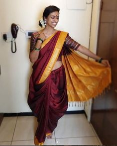 Really long saree in stiff silk. Might wrinkle but looks rich How To Look Rich, Yard