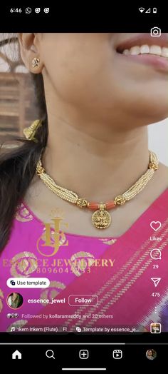 Pearl Bridal Jewelry Sets, Short Necklaces, Banaras Sarees, Trendy Chokers, Saree Jewellery, New Gold Jewellery Designs, Gemstone Collection