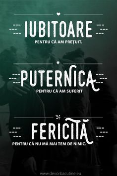 three different type of font and numbers on a green background with the words,'lubitoare puternica pentru ca am suerti