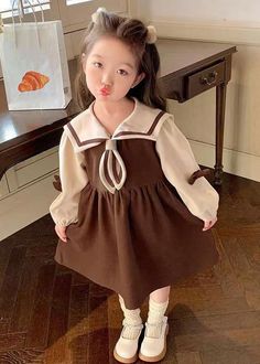 #kidsfashion #childrensfashion #kidsclothing #fashionforkids #kidstyle #trendykids #kidswear #fashionablekids #kidsclothes #kidsclothingstyle #kidsclothingtrends #kidsclothinginspo #kidsclothingideas #kidsclothingbrand #kidsclothinghaul Girls Spring Dresses, Fur Sliders, Sailor Collar, Slides Women, Dresses Long Sleeve, Boho Stil, Spring Dresses, Dresses Long, Brunei