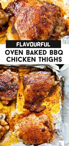 Baked chicken thighs on a lined oven tray Chicken Thigh Rub, Bbq Chicken Thighs, Thigh Rub, Baked Bbq Chicken, Oven Baked Recipes, Baked Dinner