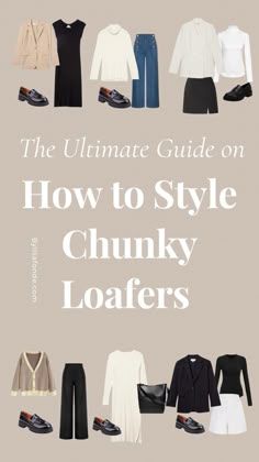 Black Blazer And Loafers Outfit, Penny Loafers For Women Outfits Fall, Black Penny Loafers Women Outfit, Black Mules Outfit Winter, Styling Black Chunky Loafers, Chunky Loafers Wide Leg Jeans, Styles With Loafers Women, Chunky Loafer Outfits Women Work, Chunky Loafers Outfit Modest