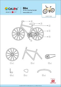 the diagram shows how to make a bike