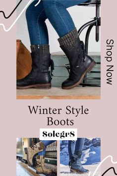 Walk this winter in warmth and elegance 🌨️👢 Elevate your cold-weather wardrobe with our latest collection of Winter Style Boots. Perfect for frosty days and glittering nights. #WinterElegance #WarmSteps #FashionForward Casual Winter Combat Boots With Round Toe, Casual Winter Lace-up Ankle Boots, Casual Winter Ankle Lace-up Boots, Casual High Ankle Waterproof Boots For Fall, Trendy Mid-calf Boots For Outdoor Fall Use, Casual Lace-up Ankle Boots For Winter, Casual Mid-calf Boots For Fall Outdoor Activities, Casual Ankle Lace-up Boots For Winter, Casual Mid-calf Boots For Fall Outdoor