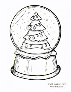 a snow globe with a christmas tree inside