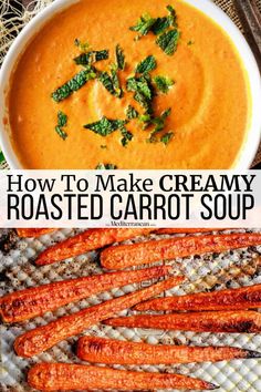 how to make creamy roasted carrot soup