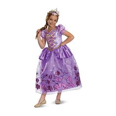 Let her step into a fairy tale with this enchanting Disney Collection girls' Rapunzel dress-up costume. It features a shimmering purple gown with lace-up details and puffed sleeves and a coordinating tiara to make her feel like a real-life princess during imaginative play. # Pieces In Set: 2Character: RapunzelRecommended Ages: 3 Years And UpMeasurements: 20 Length/InchesBase Material: 100% PolyesterCare: Hand Wash, Line DryCountry of Origin: Imported Rapunzel Dress Up, Kids Dress Up Costumes, Real Life Princesses, Rapunzel Dress, Purple Gown, Purple Gowns, Up Costume, Kids Dress Up, Girls Dress Up