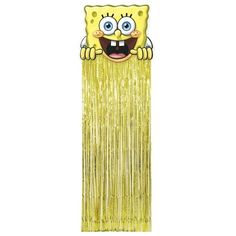 spongebob fringe decoration with eyes and mouth