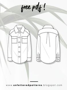 the front and back view of a jacket, with text that reads free pdt