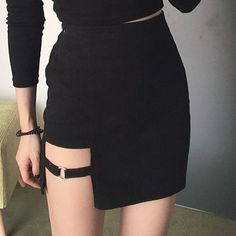 WANT or NEED? ❤ Get this Gothic Bondage Pencil Cut High Waist Mini Skirt here https://rockndollstore.com/products/gothic-bondage-pencil-skirt-high-waist-mini-skirt ✈ FREE SHIPPING Worldwide ✈ #gothic #goth #gothicfashion #gothfashion #darkfashion #alternativeclothing #alternativefashion Minimal Stil, Punk Skirt, Look Grunge, Rok Mini, Harajuku Women, Woman In Black, Black Punks, Party Rock, K Fashion