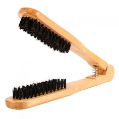 Description: This product is a professional hairdressing comb. The handle is made of wood, which is lightweight and . With unique handle to help you operate easily. The double brushes design can straighten you hair effectively and do not hurt your hair. It is anti-static and high temperature, which can make your hair more smooth and natural. Using together with hair dryer, you will get better effect. Suitable for daily maintenance of straight hair. Features: The handle is made of wood, which is Wooden Hair Brush, Thick Natural Hair, Straightening Comb, Brush Design, Static Hair, Hair Straightening Iron, Hair Dryer Brush, Hair Brush Straightener, Saloon Hair