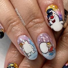 Frosty The Snowman Nails, Movie Nails, Orchid Nails, Mushroom Crafts, Frosty The Snowman, Nails Diy, December 19, Frosty The Snowmen