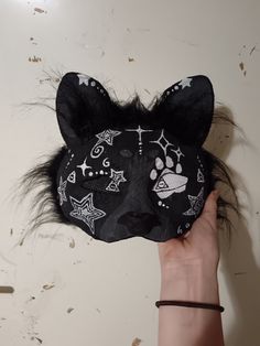 Black Cat Therian Mask Ideas, Therian Black Cat Mask, Black Therian Mask, Black Cat Therian Mask, Mask Making Tutorial, Therian Mask Ideas