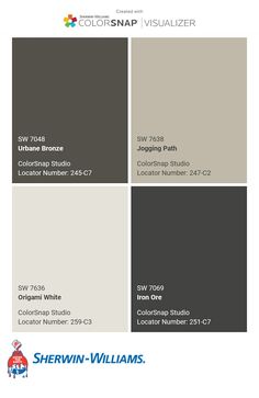 the color scheme for sherylin williams's new paint colors, which are available in