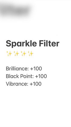 the sparkle filter has five stars on it