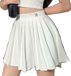 High Waisted White Skirt, White Skirt, Harajuku Fashion, White Skirts, Skirt Length, Harajuku, High Waist, Online Store, Black White