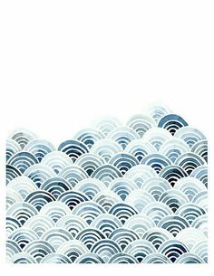 an abstract blue and white background with wavy lines in the shape of waves on top of each other