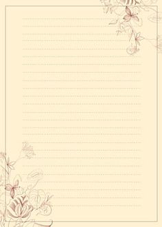 an old fashioned paper with flowers and lines on the edges stock photo - budget conscious