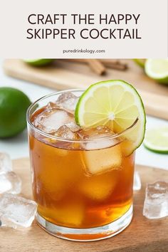 Learn how to make the refreshing Happy Skipper Cocktail, a classic highball drink made with rum and ginger ale. Perfect for summer gatherings! Highball Recipe, Highball Glass, Spiced Rum, Summer Refreshments