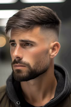 Side Fringe Hairstyles Mens, Fade With Long Hair On Top, Shag Cut With Curtain Bangs, Faded Haircut, Modern Mens Haircuts, Angular Fringe, Sleek Hairstyle, Haircut Ideas Trendy