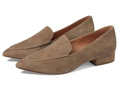 Cole Haan Valantina Loafer - Women's Flat Shoes : Irish Coffee Suede : The primary materials that compose this product contain a minimum of 20 percent recycled content. , Elevate your everyday look wearing the pull-on style Cole Haan Valantina Loafer. Crafted from leather upper, and EVA insole, this pair of shoes features pointed toe venetian loafer silhouette with crafted box stitch detail on the upper, fully padded foam sock liner for added comfort, PU lined. It comes with buffed synthetic outsole that contains 32% recycled rubber content with weave laser design at forepart for traction. Low block-heel. Imported. Measurements: Weight: 8.8 oz Product measurements were taken using size 9, width B - Medium. Please note that measurements may vary by size. Brown Slip-on Loafers For Work, Winter Dress Shoes Womens, Office Brown Slip-on Loafers, Brown Slip-on Closed Toe Loafers, Winter Dress Shoes, Brown Loafers For Work, Medium Width, Womens Dress Shoes, Semi-formal Brown Loafers With Stitched Sole, Box Stitch