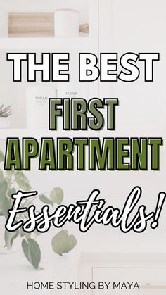 first apartment checklist, first apartment essentials Food Essentials For First Apartment, Things To Get For Apartment, New Apartment Essentials List, Must Have First Home Items, Moving Out Essentials First Apartment, Apartment Needs List, First Apartment Necessities, First Appartement Must Have, Moving Out Essentials