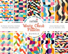 the wavy check pattern bundle includes different patterns