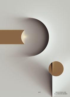 an image of a white wall with some brown circles on it and a light in the middle