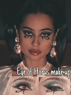 How To Do Egyptian Eyeliner, Egyptian Makeup Aesthetic, Egyptian Accessories Ancient Egypt, Eye Of Horus Makeup, Egyptian Women Aesthetic, Egyptian Goddess Aesthetic, Egyptian Makeup Goddesses, Egyptian Girl Aesthetic, Ancient Egypt Makeup