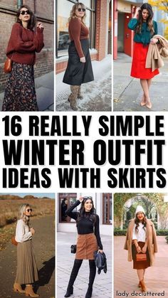 This blog post will show you how to create the perfect winter outfits using midi skirts. From pairing them with warm tights and chunky sweaters to adding a stylish coat, will help you stay fashionable and warm. Read full article to dive into the winter trends and tips to make the most of your midi skirt this season! Skirts During Winter, Styling A Long Skirt In Winter, Long Skirts In Winter Outfits, Sweater Skirt Work Outfit, Full Skirt And Sweater Outfit, Cute Winter Dress Outfits For Women, Winter Looks With Skirts, How To Style A Sweater With A Skirt, Styling Skirts In Winter