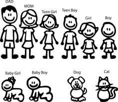 the different types of children's drawings are shown in black and white, including one with