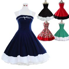 Premium Quality Women's Vintage 50s 60s Retro Rockabilly Pinup Polka Dot Party Swing Dress Navy, Fashion Womens Dresses Vintage Dancing, Polka Dot Party, Rockabilly Pinup, 60s Retro, Rockabilly Dress, Evening Party Dress, Vintage Dress, Retro Dress, Evening Party