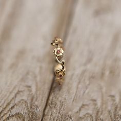 Cute Promise Rings, Delicate Gold Ring, Charming Wedding, Rose Stone, Cute Engagement Rings, Made Of, Gold Ring Designs, Floral Ring, He Loves Me