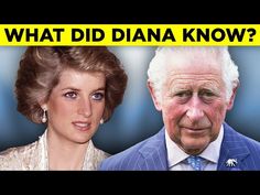 an old man in a suit and tie next to a woman wearing a dress with the words what did diana know?