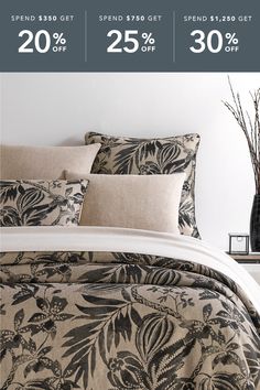 the bedding is up to 25 % off and 20 % off with this sale