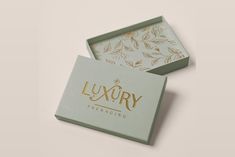 the luxury packaging box is open and ready to be used