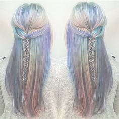 #opalhair • Instagram photos and videos Unicorn Hair Color, Holographic Hair, Opal Hair, Galaxy Hair, Hair Color Pastel, Wild Hair, Unicorn Hair, Pastel Hair, Dye My Hair