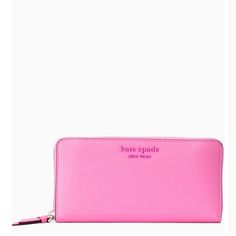 Reposhing This Item I Purchased From @Ksimpson8705. Loved It, But Ready To Rotate For Something New. Questions? Leave A Comment Below! Kate Spade Pink Wallet, Kate Spade Wallet Pink, Pink Wallet, Leather Trifold Wallet, Girly Bags, Black Leather Wallet, Large Wallet, Kate Spade Wallet, Change Purse