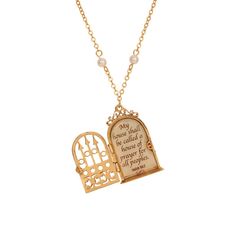 Display your devotion with this simulated pearl-embellished gold tone Bible verse locket necklace from Symbols of Faith. Display your devotion with this simulated pearl-embellished gold tone Bible verse locket necklace from Symbols of Faith. FEATURES Pendant length: 1.7 in. Chain length: 24 in. Clasp: lobster-claw Metal: alloy Plating: gold tone Finish: polished Material: acrylic Not appropriate for children 14 years old and younger. Size: One Size. Color: Yellow. Gender: female. Age Group: adul Symbols Of Faith, Bible Verse Necklace, Locket Necklace, Chain Length, Lobster Claw, Bible Verse, Locket, Frosting, Gender Female